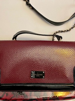 Paul’s Boutique Τσάντα μεσαίου μεγέθους χιαστή σαν καινούργια, μπορντό με μαύρο