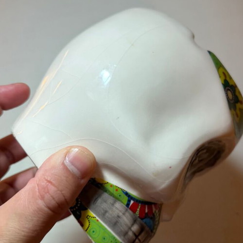 Ceramic Sugar Skull Ashtray Mexican Style