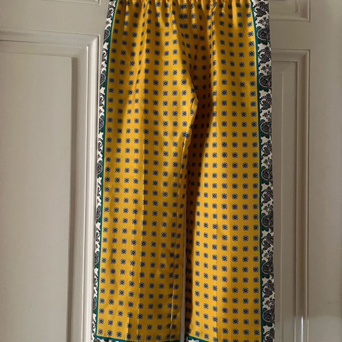 Escada silk women's pants like new, multicolor yellow