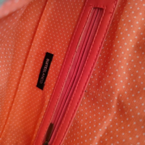Straw Envelope Bag used, colorful summer handbag with lining and zipper pocket