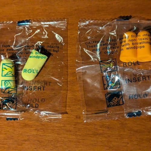 Earplugs new, 2 pairs