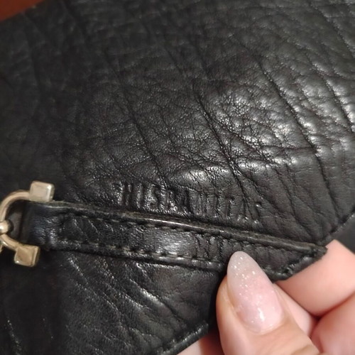 Hispanitas vintage leather shoulder bag, black