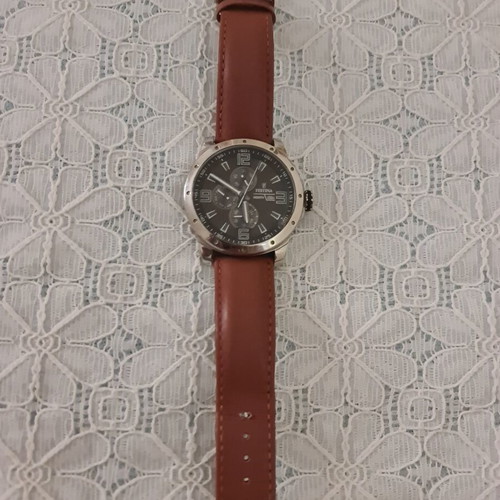 Festina wristwatch with brown strap