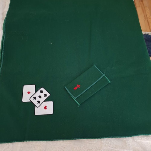Green felt for cards like new, 2×1.60 m