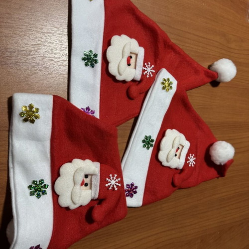 Children's Christmas hats, pack of 3, size S