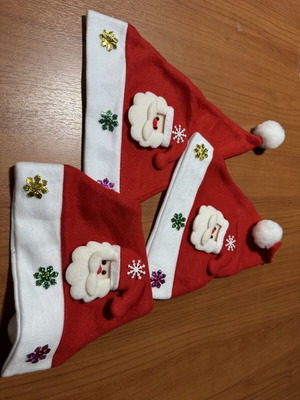 Children's Christmas hats, pack of 3, size S