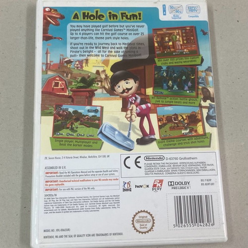 Nintendo Wii Carnival Games Mini Golf In good condition Price 4 Euros