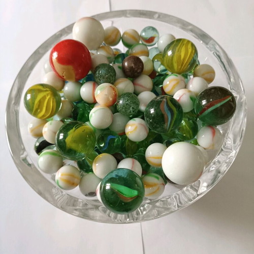 Marbles used, pack of 229 in various sizes