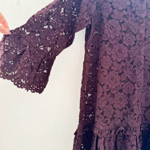 H&Mstudio lace dress new, burgundy red, small