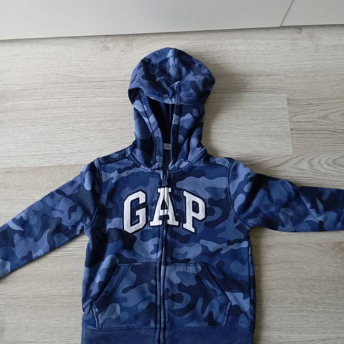 babyGap Logo Zip Hoodie with Blue Camo, 5 years