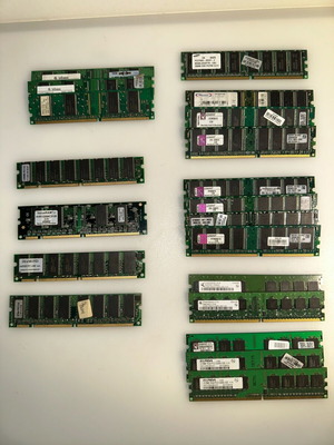 SDRAM DDR1 DDR2 memories used, pack of 20 pieces