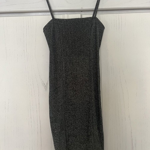 Forever 21 sparkling mini dress, size M, black and silver