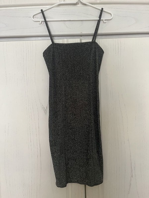 Forever 21 sparkling mini dress, size M, black and silver