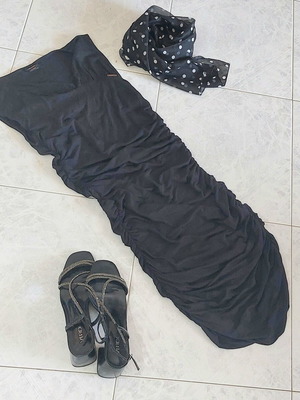 Miss Sixty Maxi Dress black viscose size L like new