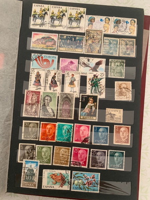 Spanish stamps with postmark