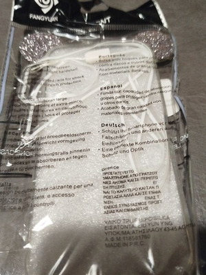 Samsung S6 phone case set of 3 transparent gray with glitter and lanyard new