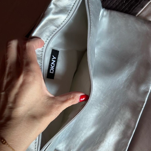 DKNY silver handbag like new