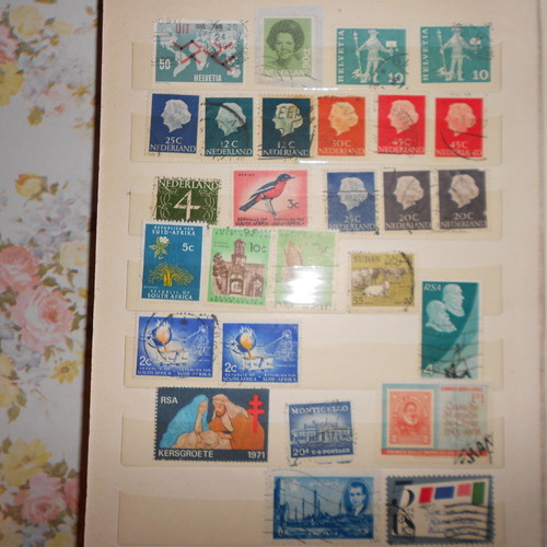 Stamp album old, Greek and foreign stamps