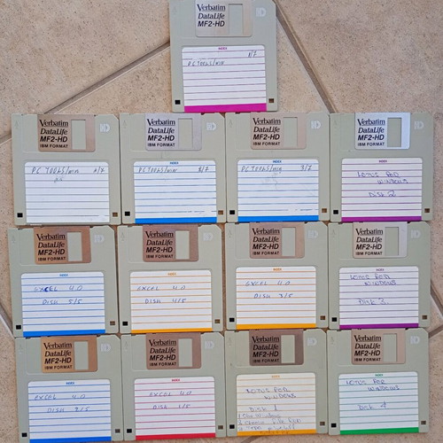 Floppy disks used, pack of 81 with boxes