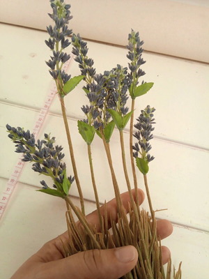 Decorative bouquet with plastic lavender like new
