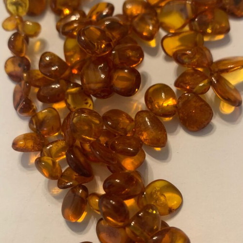 Natural Baltic amber necklace like new, cognac color