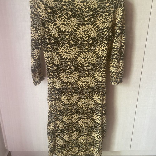 Laced pencil dress Le ciel like new, beige, XS