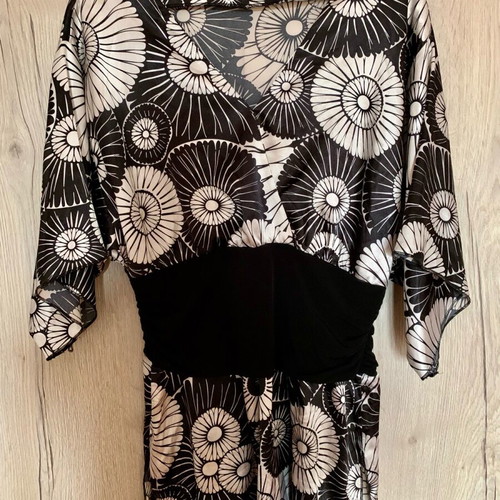 Desiree blouse dress like new, size L, black-beige