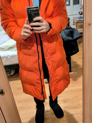 Superdry μακρύ puffer μπουφάν unisex Small μεταχειρισμένο, πορτοκαλί