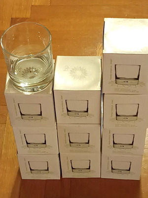 Glasses new from BP, 10 whiskey and 3 water, total 13