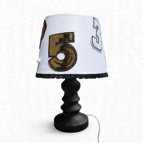 College style kids and teens table lamp with oxygen lampshades