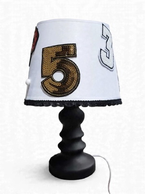 College style kids and teens table lamp with oxygen lampshades