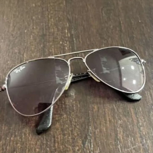 Ray Ban kids sunglasses like new, silver with Hello Kitty case