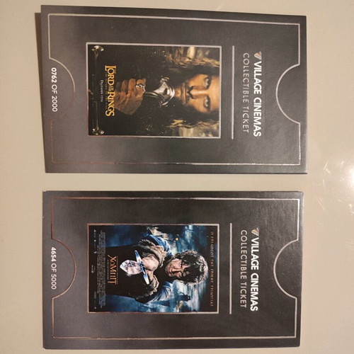 Συλλεκτικά εισιτήρια Village cinema μεταχειρισμένα, Lord of the Rings και Hobbit