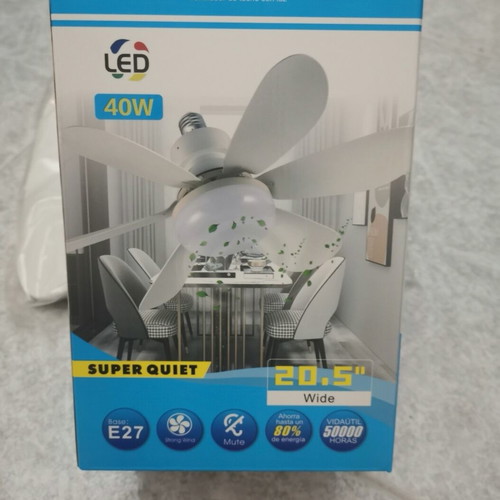 Modern ceiling fan E27 Φ52cm with light and remote 40W new