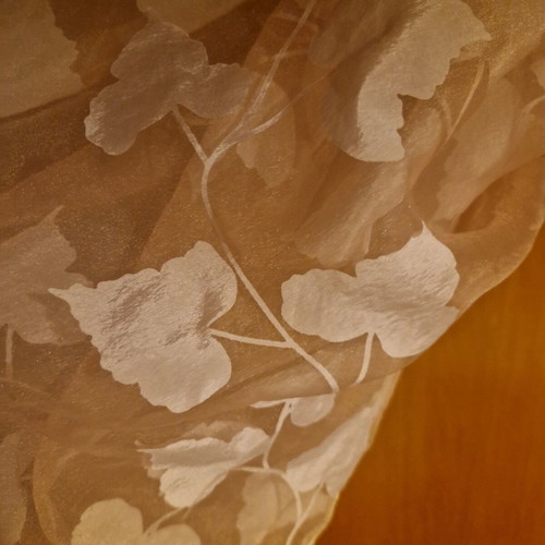 Beige curtain large like new for balcony door or window