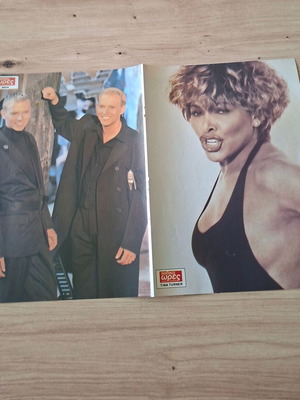 Posters from Paidikes Ores 90s used, Bros Tina Turner New Kids Debbie Gibson