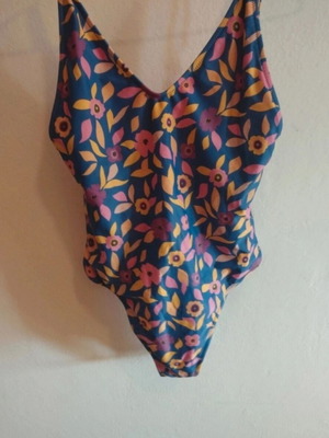 Zebras & Libras one-piece swimsuit new, blue and pink, M/L