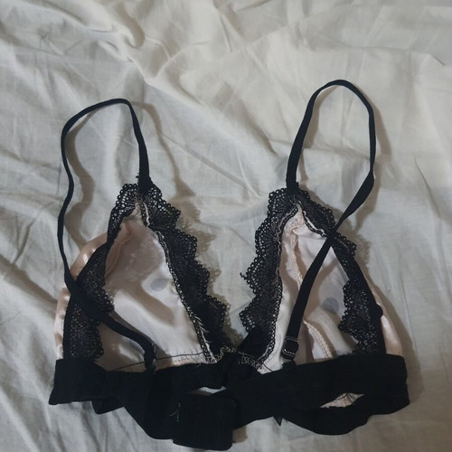 Set shorts bralette pyjamas pink polka dot with lace like new