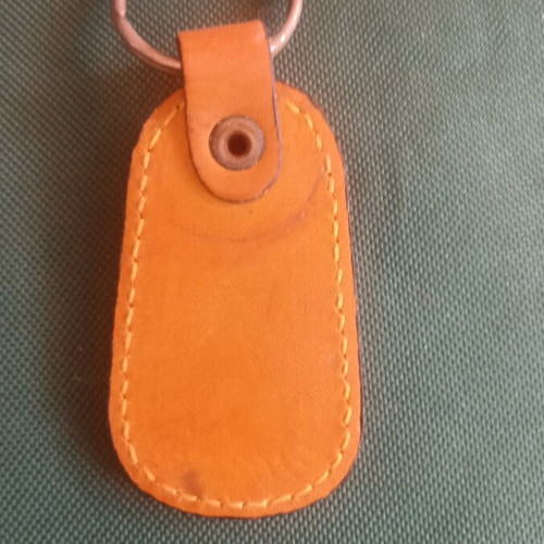 Authentic Vintage Peugeot Leather Keyring 1970s-1980s