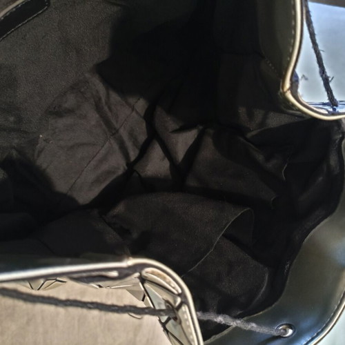 Geometric Backpack metallic silver Bao Bao style, like new