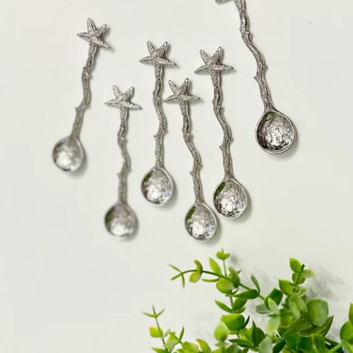 Antique coffee spoons set of 6 with starfish design new