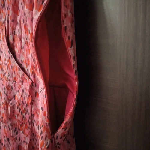 Women's dress pink like new, muslin with satin lining