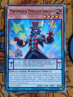 Performapal Pendulum Sorcerer κάρτα Yu-Gi-Oh!