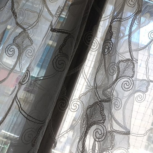 Acrylic Tulle Curtain used, white sugar color with embroidered floral glitter