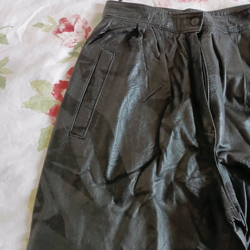 Leather pants used, size M 38, black
