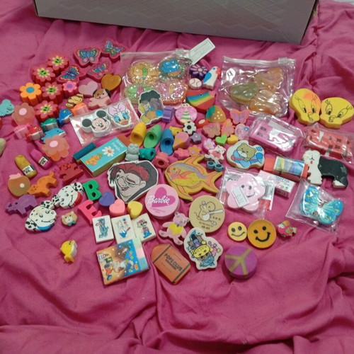 Vintage erasers collection used