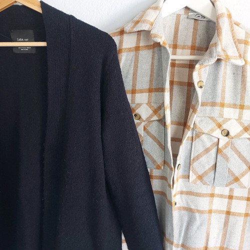Zara cardigan used blue women's size small without buttons