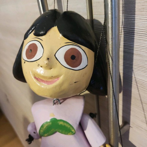 Wooden vintage marionette used, collectible