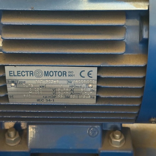 Ventilation motor 900rpm 1hp new