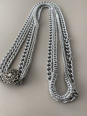 Collectible two-layer silver necklace 40 cm like new